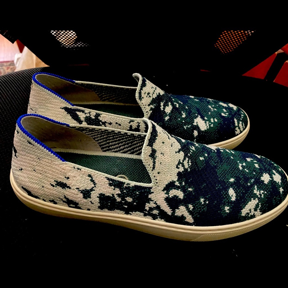Rothy’s Sea Green Shibori Sneakers
